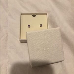 Swarovski Purple Stud Earrings